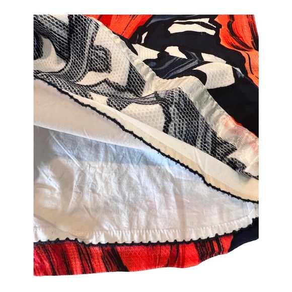Anthropologie Moulinette Soeurs Navy & Red Poppies Fantastic Field Skirt Sz 6 - Picture 14 of 16